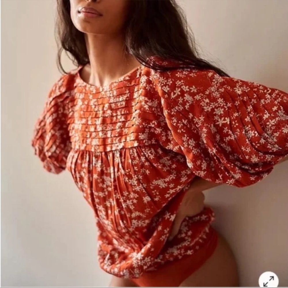 Free People - Dessa Blousy Ditsy Floral Bodysuit